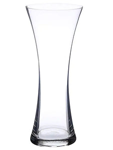Bohemia Crystal Tall Flower Glass Vase 340 mm, Clear,