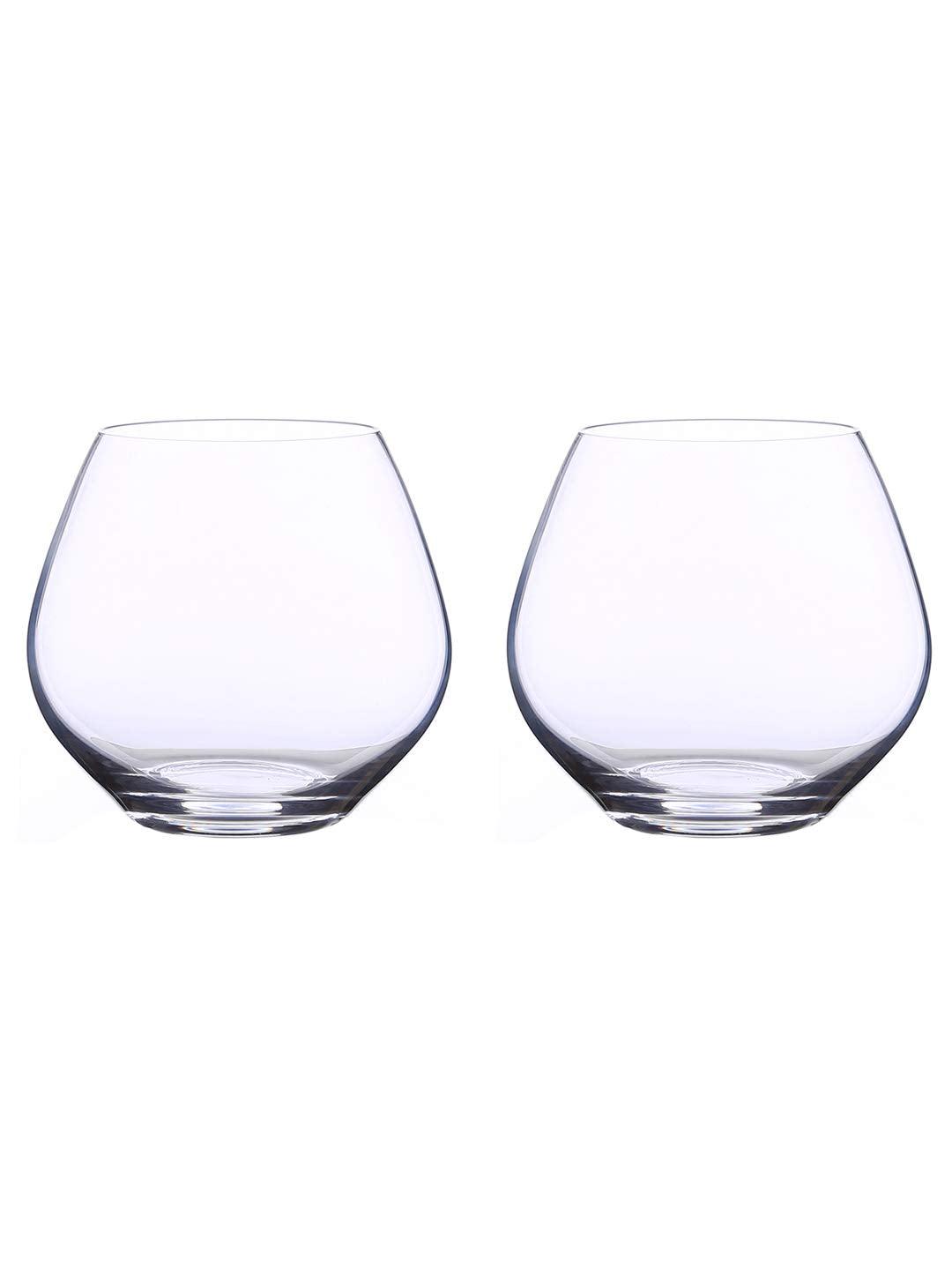 Wine Glass Set, 440 ML, Bohemia Crystal Amoroso Stemless ( Set of 2 pcs ) | Wine Glass