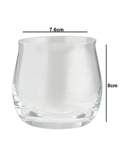 Bohemia Crystal Angela Whiskey Glasses Set (Transparent, 290ml) Set of 6