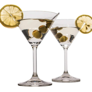 Bohemia Crystal Lara Martini Glass Set, 210ml, Set of 6pcs, Transparent, Non Lead Crystal Glass | Martini Glass