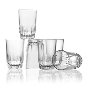 Uniglass Olympus Cocktail/Water/Juice/Vodka/Beer/Mocktail Glass Set (265ml, Transparent) Set of 6