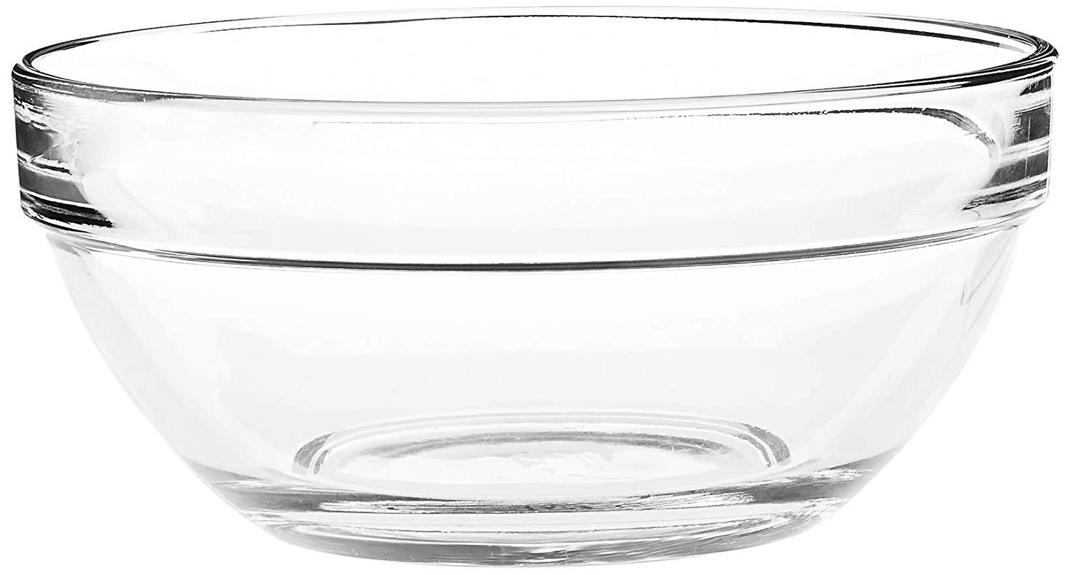 Uniglass Stackable Mixing Glass Bowls Set,1080ml, Set of 3, Transparent | Bowl