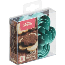 Load image into Gallery viewer, Trudeau Stainless Steel Flower Cookie Cutter Set, Set of 5, Green | Kitchen Tools