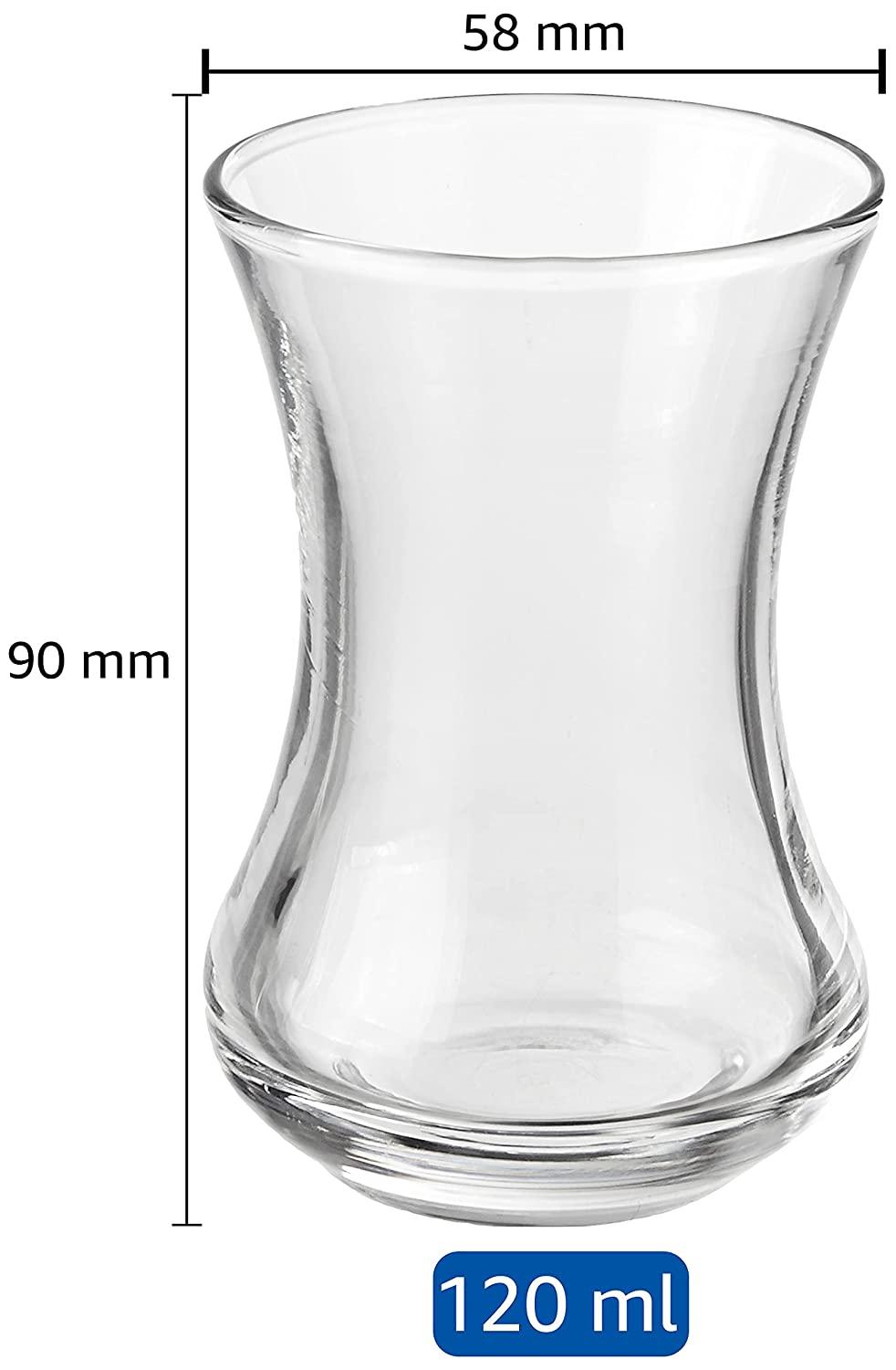 Uniglass Small Coffee/Tea Glass Set (120ml, Transparent) Set of 6 | Coffee Mug
