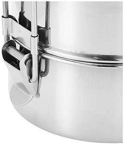 Smartserve Clipper Stainless Steel Tiffin/Lunch Box Set, Set of 3 Containers, Silver