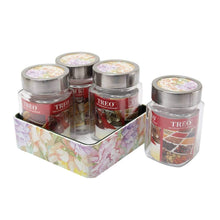 Load image into Gallery viewer, JVS Counter Organiser Treo Jars Lavender, 310 ml , Multicolour, 4 jars-1 stand | Jars &amp; Containers