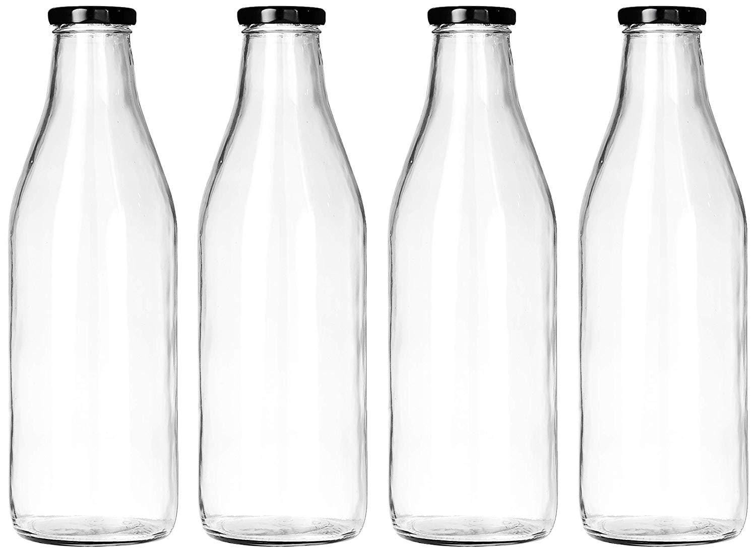 Glass Bottle with lid - Smartserve 1000 ML Set of 6 pcs / Set of 4 pcs | Bottle