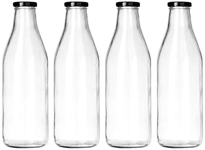 Glass Bottle with lid - Smartserve 1000 ML Set of 6 pcs / Set of 4 pcs | Bottle