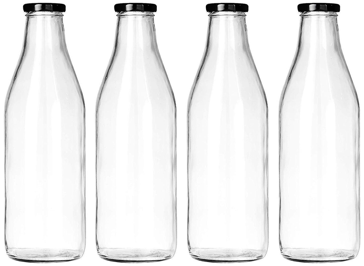 Smartserve Glass Bottle Set, 500ml, Set of 4, Transparent