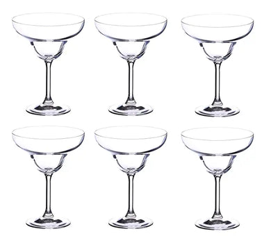Bohemia Crystal Bar Cocktail/Martini/Margarita Glass Set, 350ml, Set of 6