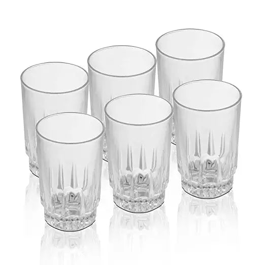 Uniglass Olympus Cocktail/Water/Juice/Vodka/Beer/Mocktail Glass Set (265ml, Transparent) Set of 6