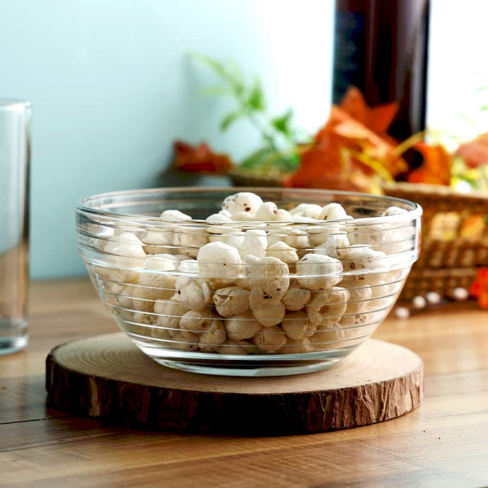 Smartserve Imported Kyklos Stackable Glass Bowl Lines Set, 1080ml, Set of 3