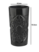 Load image into Gallery viewer, Uniglass Funky Highball Cocktail/Mocktail/Juice/Coffee Glass Set, 450ml, Set of 6, Black