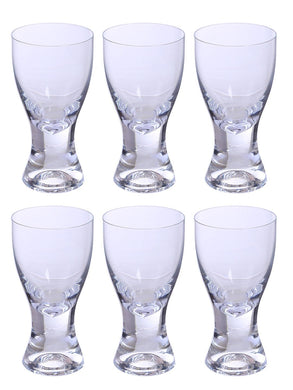 Bohemia Crystal Samba Water & Juice Drinking Glass Set, 200 ML, Set of 6pcs | Water & Juice Glass