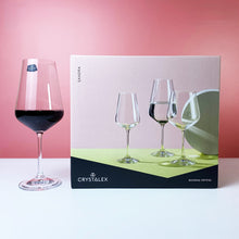 Load image into Gallery viewer, Bohemia Crystal Sandra Red Wine Glass Set, 450ml, Set of 6, Transparent