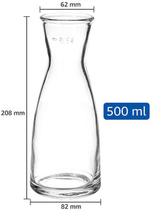 Uniglass Ossa Bar Carafe/Pitcher/Milk/Water/Juice/Tea/Whiskey/Rum/Cocktail/Wine Decanter Glass, 500ml, Transparent | Decanter