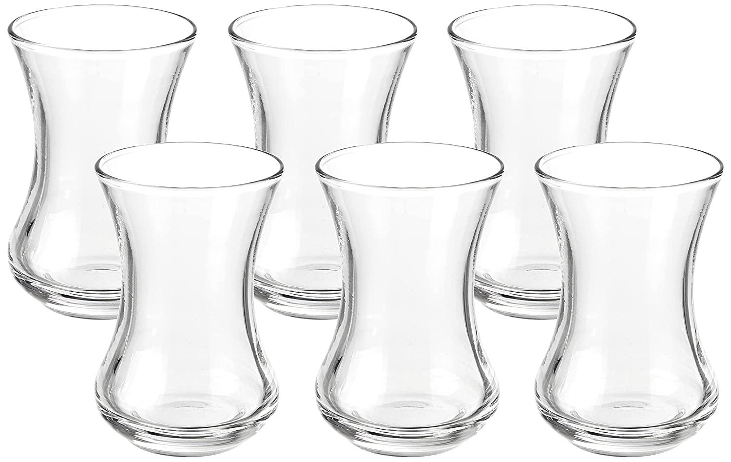 Uniglass Small Coffee/Tea Glass Set (120ml, Transparent) Set of 6 | Coffee Mug