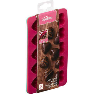 Trudeau Silicone Chocolate Mould Set, Set of 3, Pink/Green/Red | Kitchen Tools