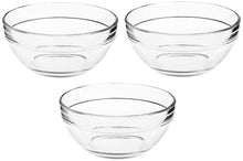 Load image into Gallery viewer, Uniglass Stackable Mixing Glass Bowls Set,1080ml, Set of 3, Transparent | Bowl