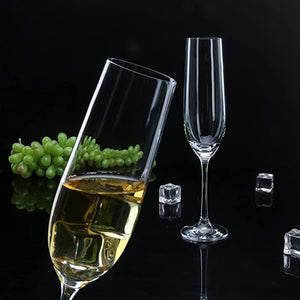 Bohemia Crystal Viola Champagne Flute Glass Set, 190ml, Set of 6pcs, Transparent, Non Lead Crystal Glass | Champagne Flute