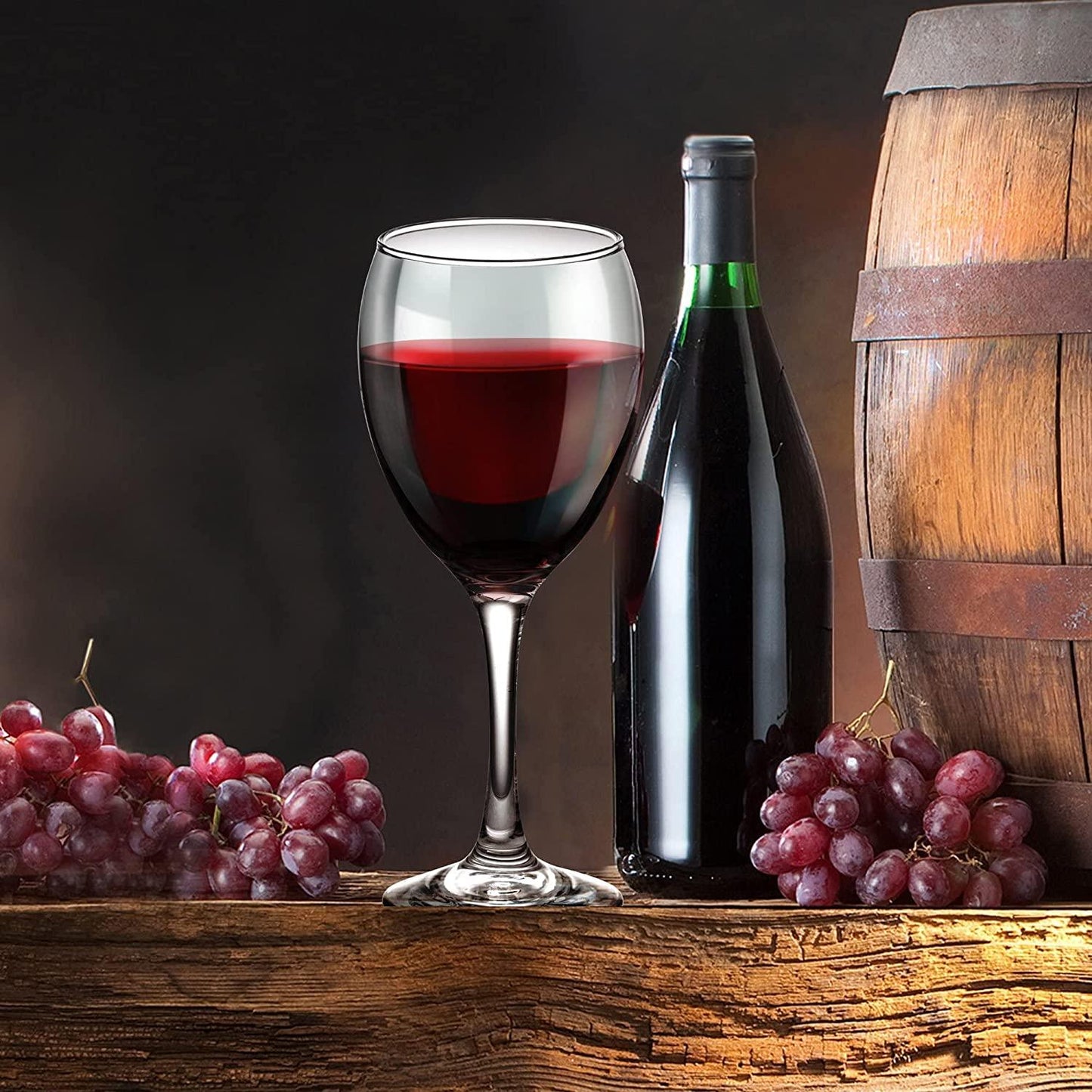 Alexander Superior Red Wine Glass Set (Transparent, 325 ml) - Set of 6 | Wine Glass
