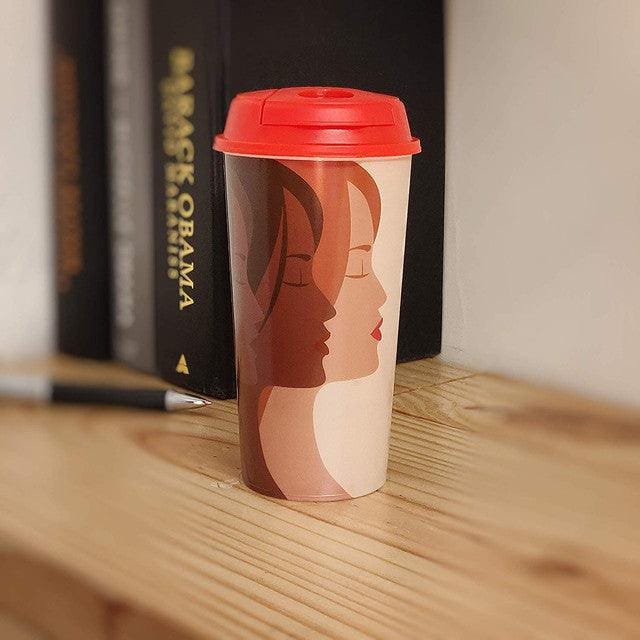 Stallion Designer Tumbler With Lid Multicolour - 475 ml - HAPPY WOMEN'S DAY | Chirpy Cups Sippers