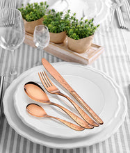Load image into Gallery viewer, Sanjeev Kapoor Arc Stainless Steel Cutlery Set, 24-Pieces, Rose Gold Titanium | Cutlery Set