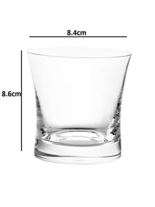 Bohemia Crystal Grace Whiskey Glass Set, 280ml, Set of 6, Lead Free Crystal, Transparent | Whiskey Glass