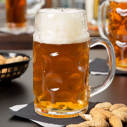 Close-up of ISAR Beer Mug with beads of condensation.