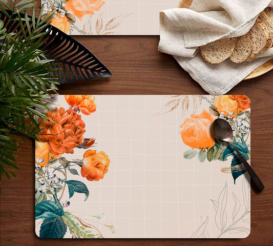 Smartserve Printed Rectangular MDF Wooden Placemats 11.5 x 17.5 Inch, D29