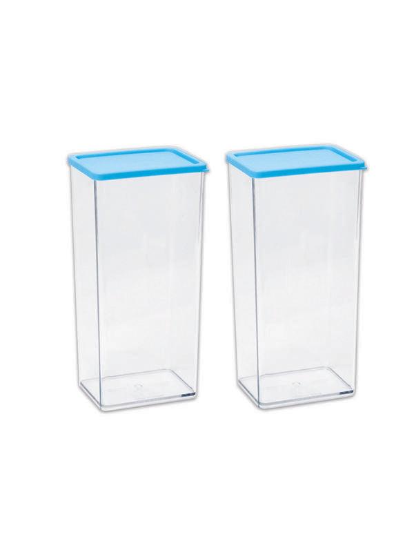 JVS Transparent Container 1225 ml 2 Pcs | Kitchen Storage