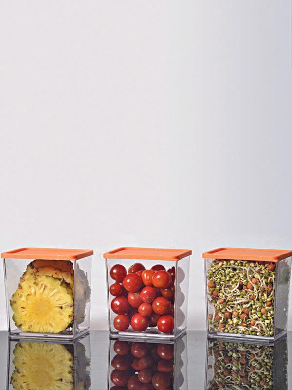 JVS Transparent Container 600 ml 3 Pcs | Kitchen Storage