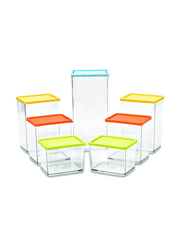 JVS Foodgrade Transparent Container 7 Pcs | Kitchen Storage