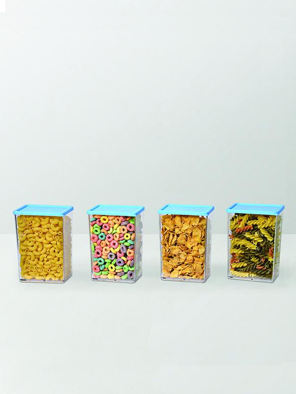 JVS Foodgrade 800 ml Containers blue 4 Pcs | Kitchen Storage
