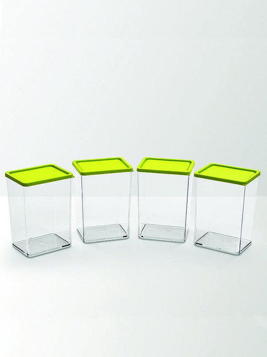 JVS Foodgrade 800 ml Containers green 4 Pcs | Kitchen Storage