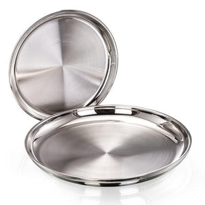 Sanjeev Kapoor Double Walled Stainless Steel Dinner Plates, 6-Pieces | Dinner Plate
