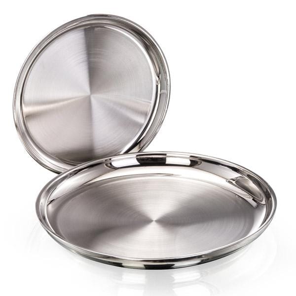 Sanjeev Kapoor Double Walled Stainless Steel Dinner Plates, 6-Pieces | Dinner Plate