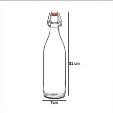 Load image into Gallery viewer, Smartserve Flip Top Glass Water Bottle, 1000 ML Set of 1 pcs | Bottle