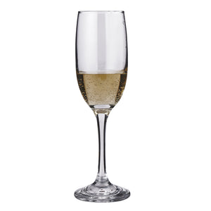 Smartserve Superior Champagne Flutes Glass Set, 185ml, Set of 6, Clear