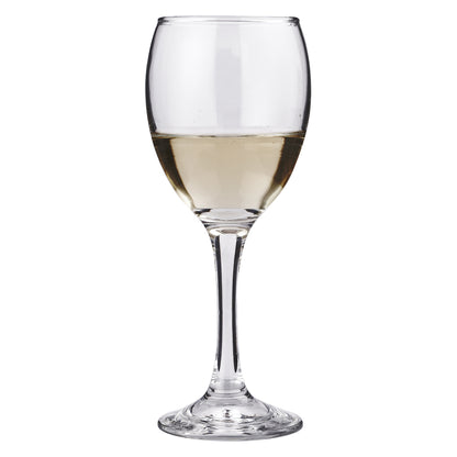 Smartserve Alex White Wine Glass Set (Transparent, 250ml) Set of 6