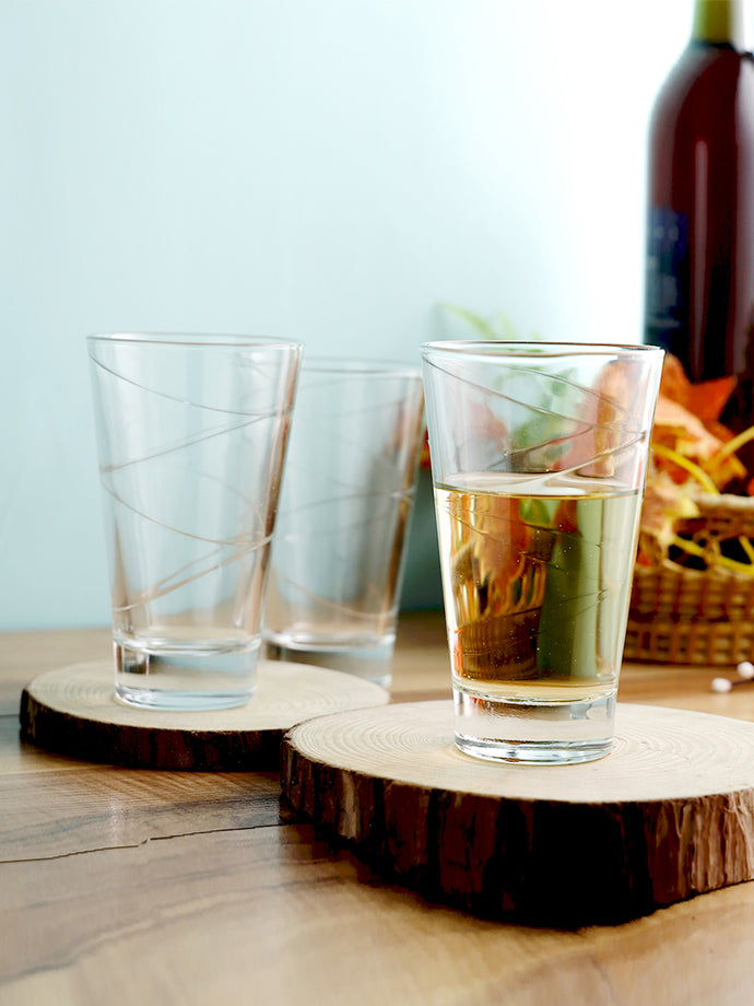 Smartserve Tall Lido Cocktail/Mocktail/Juice/Water/Vodka/Beer Glass Set, 310ml, Set of 6