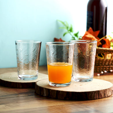 Smartserve Spiral Small Water/Juice Glass Set, 190ml, Set of 6