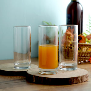 Smartserve Classico Imported Tall Water/Juice Glass Set, 275ml, Set of 6