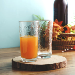 Smartserve Tall Spiral Water/Juice Glass Set, 250ml, Set of 6