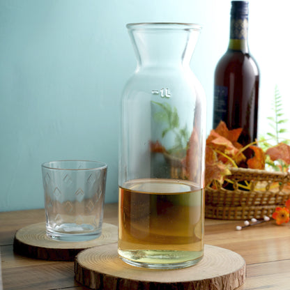 Smartserve Bar Carafe/Pitcher/Whiskey/Juice/Water/Tea/Milk/Wine Decanter Glass, 1 Litre (1000ml), Transparent