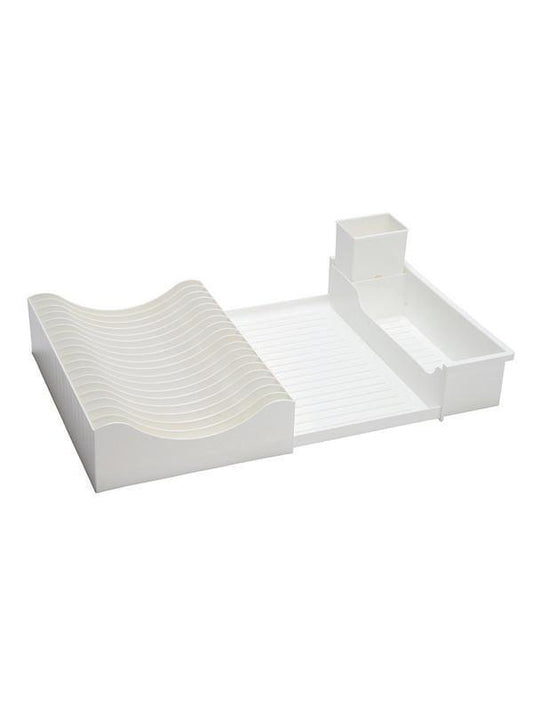 JVS Waves Extendable Dish Drainer - White | Kitchen Storage