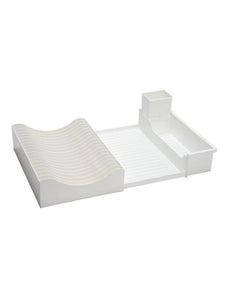 JVS Waves Extendable Dish Drainer - White | Kitchen Storage