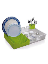 Load image into Gallery viewer, JVS Waves Extendable Dish Drainer -Green | Kitchen Storage