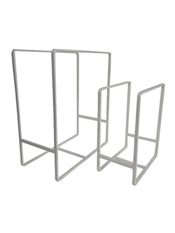 JVS Steel Plate Rack Set of 2 White | Kitchen Storage