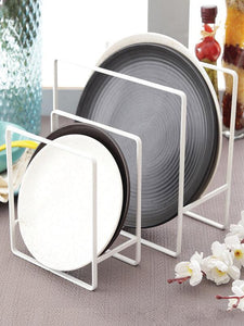 JVS Steel Plate Rack Set of 2 White | Kitchen Storage
